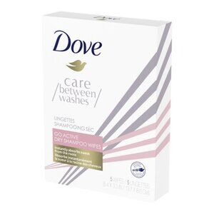 Dove Go Active Dry Shampoo Wipes 1 Box 5 Wipes